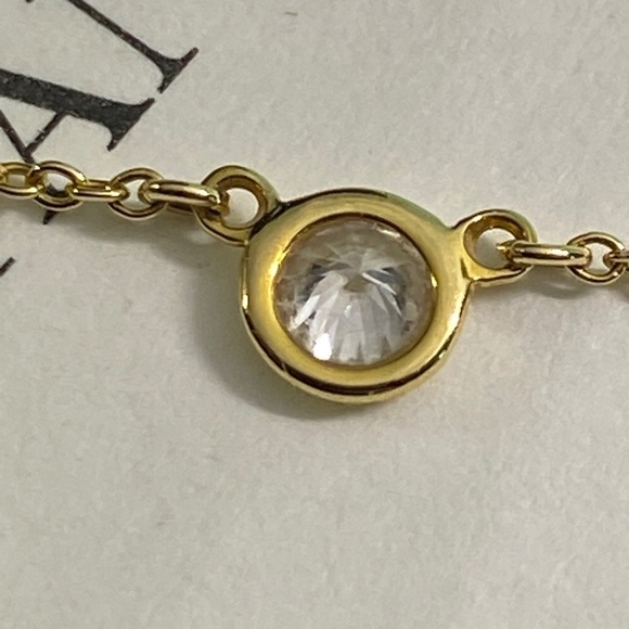 Tiffany & Co. Elsa Peretti .21 ct Diamond by the Yard Necklace 18k Box MSRP $190 - Picture 3 of 9